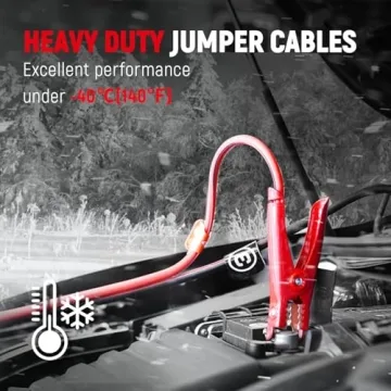TOPDC Heavy Duty 4 Gauge 20 Feet Jumper Cables for Cars
