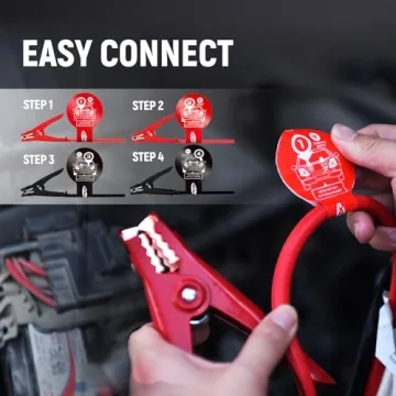 TOPDC Heavy Duty 4 Gauge 20 Feet Jumper Cables for Cars