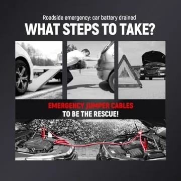 TOPDC Heavy Duty 4 Gauge 20 Feet Jumper Cables for Cars