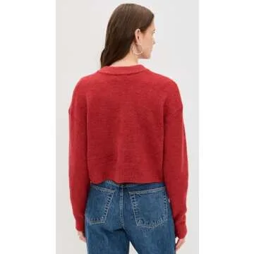 NIA Women's Enzo Cardigan, Ruby, Red, M