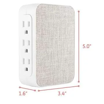 GE Pro 6-Outlet Extender with Surge Protection Design