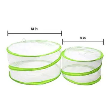 Food Covers mesh Pop Up Outdoor, BBQ, Picnic, Camping, and More | Mesh Food Covers for Outside | Protect Food Dish from Bugs, Flies (6 Count)