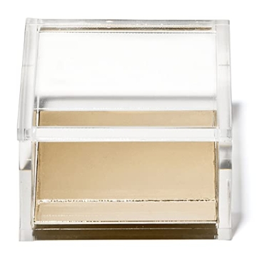 OfficeGoods Acrylic Desk Organizer w/Gold Base – Functional & Elegant Odds & Ends Box for Display or Storage – Perfect for Home or Office, Kitchen, Bathroom Vanity, Curio Display - Small