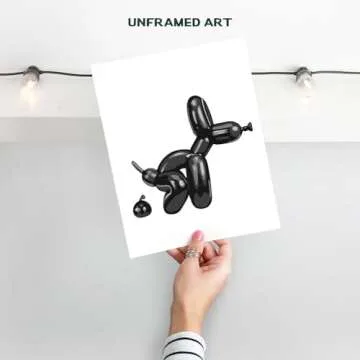 Black Bathroom Wall Decor - Bathroom Decor for Men - funny Bathroom Signs - Modern Bathroom Balloon ...