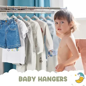 HOUSE DAY Velvet Baby Hangers 60 Pack for Kids Closet