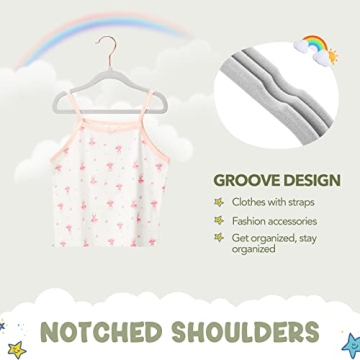 HOUSE DAY Velvet Baby Hangers 60 Pack for Kids Closet