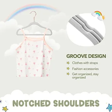 HOUSE DAY Velvet Baby Hangers 60 Pack for Kids Closet