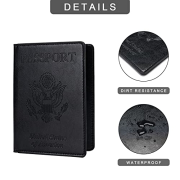 Honmein Passport Holders - Ultra Slim PU Leather Wallets