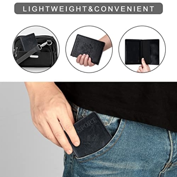Honmein Passport Holders - Ultra Slim PU Leather Wallets