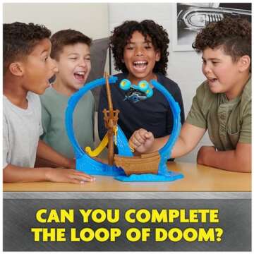 Monster Jam, Megalodon Loop of Doom Stunt Playset with Exclusive 1:64 Scale Die-Cast Monster Truck for Kids Toys for Boys Ages 3 4 5 6 and Up