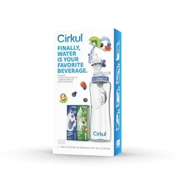 Cirkul 32oz BPA-Free Water Bottle with Navy Lid