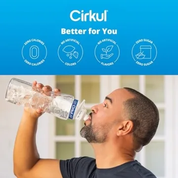 Cirkul 32oz BPA-Free Water Bottle with Navy Lid