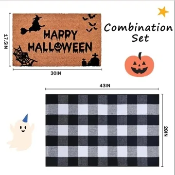 Halloween Doormat Combo Set - Stylish Entryway Decor