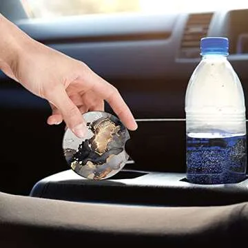 Absorbent Ceramic Car Coasters – Elegant & Functional