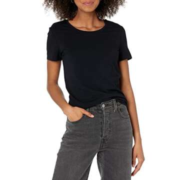 Amazon Essentials Women's Classic-Fit Short-Sleeve Crewneck T-Shirt, Multipacks