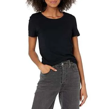 Amazon Essentials Women's Classic-Fit Short-Sleeve Crewneck T-Shirt, Multipacks