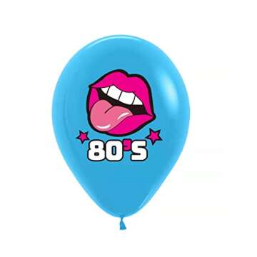 Back to the 80s Party Decorations 50 pack 12 inches Boombox&Skate Latex Balloons for Birthday Party 80s Party Supplies 1980s Themed Party Decorations Neon Party Supplies…