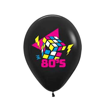 Back to the 80s Party Decorations 50 pack 12 inches Boombox&Skate Latex Balloons for Birthday Party 80s Party Supplies 1980s Themed Party Decorations Neon Party Supplies…