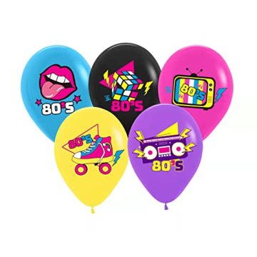 Back to 80s Party Decorations with 50 Retro Balloons