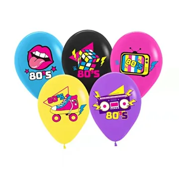 Back to 80s Party Decorations with 50 Retro Balloons