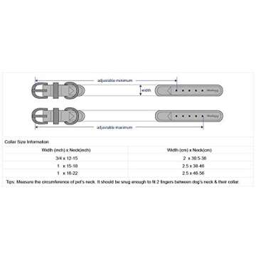 Blueberry Pet Soft & Comfy Genuine Full Grain Leather & Polyester Combo Adjustable Dog Collar - Clas...