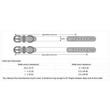 Blueberry Pet Soft & Comfy Genuine Full Grain Leather & Polyester Combo Adjustable Dog Collar - Clas...