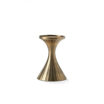 LampLust Aged Brass Candle Holder for Elegant Decor