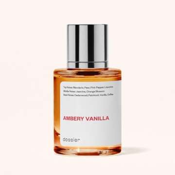 Dossier - Ambery Vanilla 3.4Oz (100ml) - Eau de Parfum - Inspired by YSL's Black Opium - Long-lasting Fragrance - Feminine