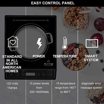 Duxtop 1800W Portable Induction Cooktop for Fast Cooking