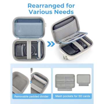 BAGSMART Digital Camera Case, Waterproof & Protective Small Camera Bag with 2 Carrying Ways, Lightwe...