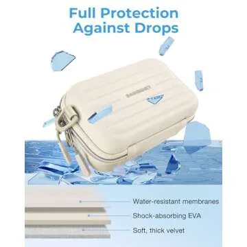 BAGSMART Digital Camera Case, Waterproof & Protective Small Camera Bag with 2 Carrying Ways, Lightweight camera sling bag for Canon PowerShot ELPH 180/190 / Sony DSCW800/DSCW830 - Brown