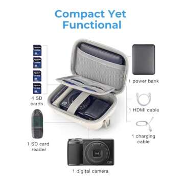 BAGSMART Digital Camera Case, Waterproof & Protective Small Camera Bag with 2 Carrying Ways, Lightweight camera sling bag for Canon PowerShot ELPH 180/190 / Sony DSCW800/DSCW830 - Brown