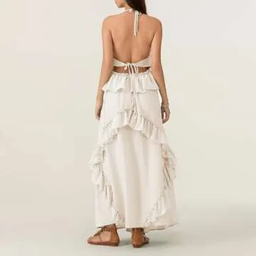 Stylish Summer Floral Swing Boho Maxi Dress for Women