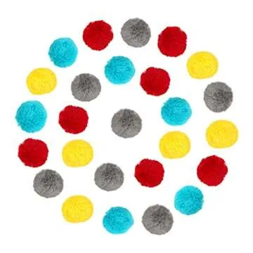 CHIWAVA 24PCS Catnip Furry Pom Pom Balls for Cats