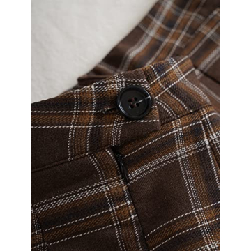 Chic WDIRARA Plaid High Waist A-Line Mini Skirt