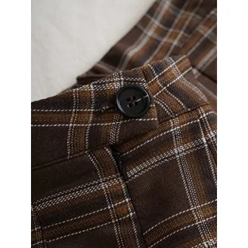 Chic WDIRARA Plaid High Waist A-Line Mini Skirt