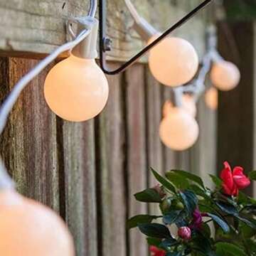 Abeja Outdoor Frosted String Lights 25Ft for Parties