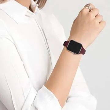 5 Pack Silicone Slim Bands for Apple Watch - Stylish and Comfortable