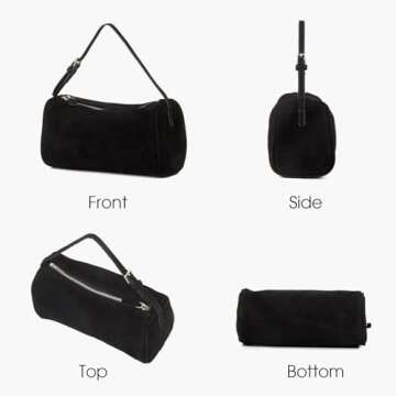 DONAINS Premium Suede Leather Crossbody Bag for Women