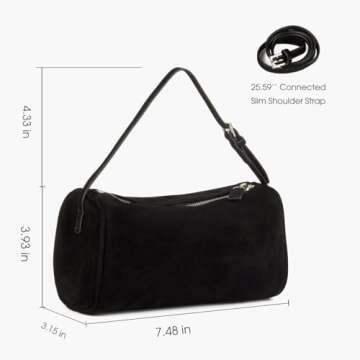 DONAINS Premium Suede Leather Crossbody Bag for Women