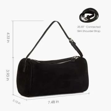 DONAINS Premium Suede Leather Crossbody Bag for Women