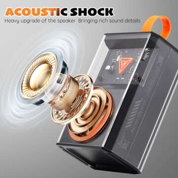 Karaoke Machine for Kids & Adults, Portable Bluetooth Mini Karaoke Speaker with 2 Wireless Microphon...