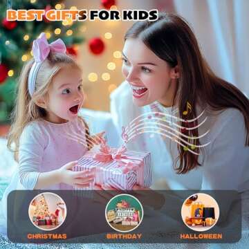 Karaoke Machine for Kids & Adults, Portable Bluetooth Mini Karaoke Speaker with 2 Wireless Microphone and Lights, Birthday Gifts for Girls & Boys, Toys for Girls, Family Home Party (Black)