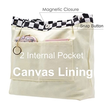 Stylish PAZIMIIK Corduroy Tote Bag for Everyday Use