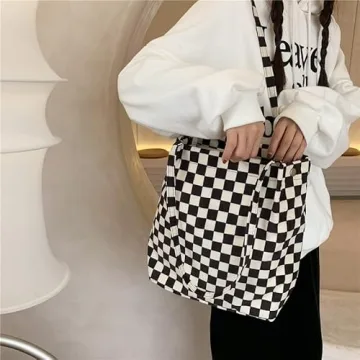 Stylish PAZIMIIK Corduroy Tote Bag for Everyday Use