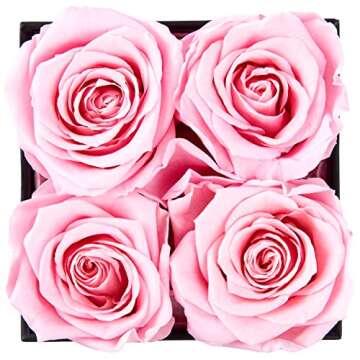 Impouo Flowers for Delivery Prime - Roses in a Box - Fresh Flowers - Forever Rose - Birthday Gifts f...