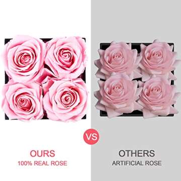 Impouo Flowers for Delivery Prime - Roses in a Box - Fresh Flowers - Forever Rose - Birthday Gifts for Women - Preserved Roses, Gifts for Mom/Girlfriend/Wife/Grandma