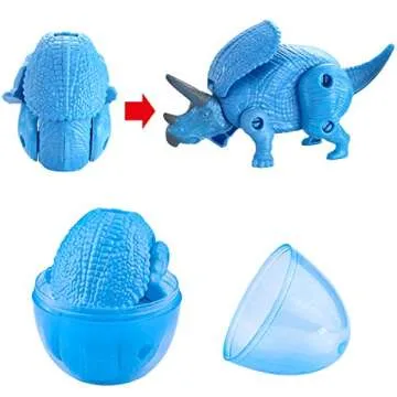 JOYIN 12 Pack Valentine’s Greeting Cards with Transforming Dinosaur Toys in Egg, Classroom Exchange Prize for Valentine Party Favor, Hatching Dinosaur Eggs, School Gift Exchange