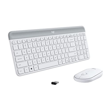 Logitech MK470 Slim Wireless Keyboard and Mouse Combo - Ultra Quiet, Compact Design, Plug n' Play fo...