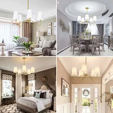 Elegant 5-Light Modern Chandelier with Adjustable Height